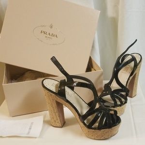 Prada patent leather sandals